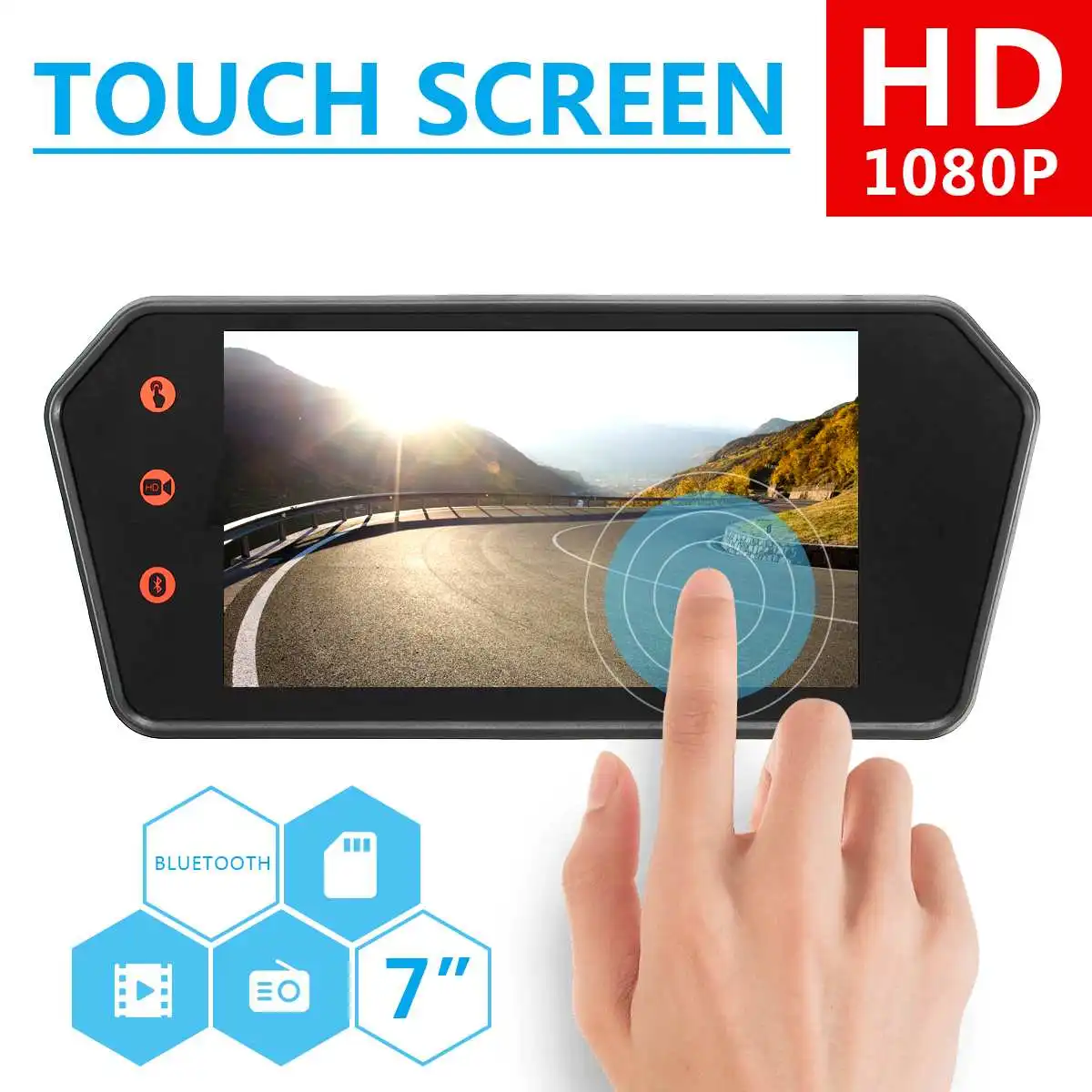

7 inch TFT LCD Screen bluetooth Car MP5 Player HD Car Video Audio Stereo Auto Vehicle Backup Monitor Reversing Rear View Camera