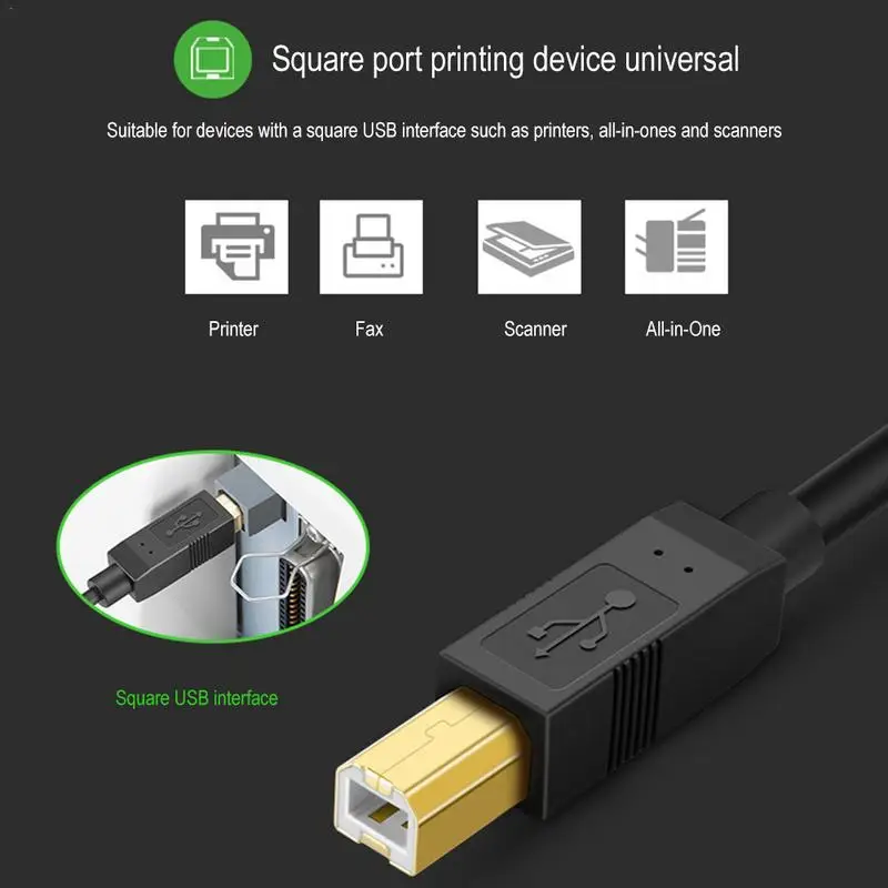 Type C мужской разъем для USB 2,0 B Тип Мужской кабель для передачи данных адаптер для сотового телефона и принтера и жесткого диска