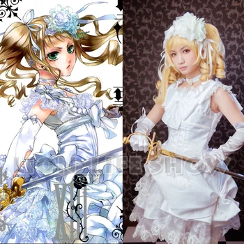 

Black Butler Cruises Cover Elizabeth Midford Lizzy White Dress Cosplay Costume