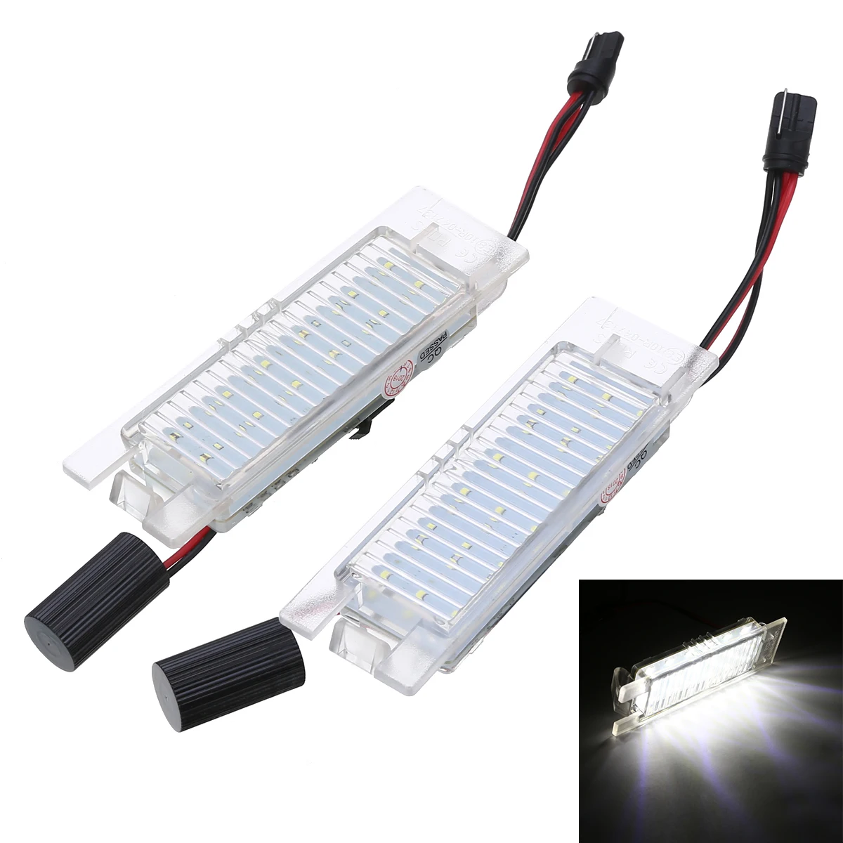

Mayitr 1pc 12v 18LED License Plate Light Super White Car Signal Lamp Canbus Free For Vauxhall for Opel Corsa D Astra H Insignia