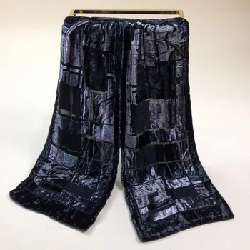 

velvet silk scarf women size:24*145cm women men #403 DOUBLE-DECKER