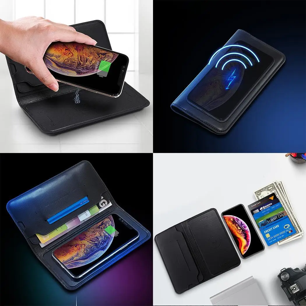 

Wireless Power Bank Durable Large Capacity Dual USB Wireless 8000mAh Power About 8mm Bank Wallet Mobile Power