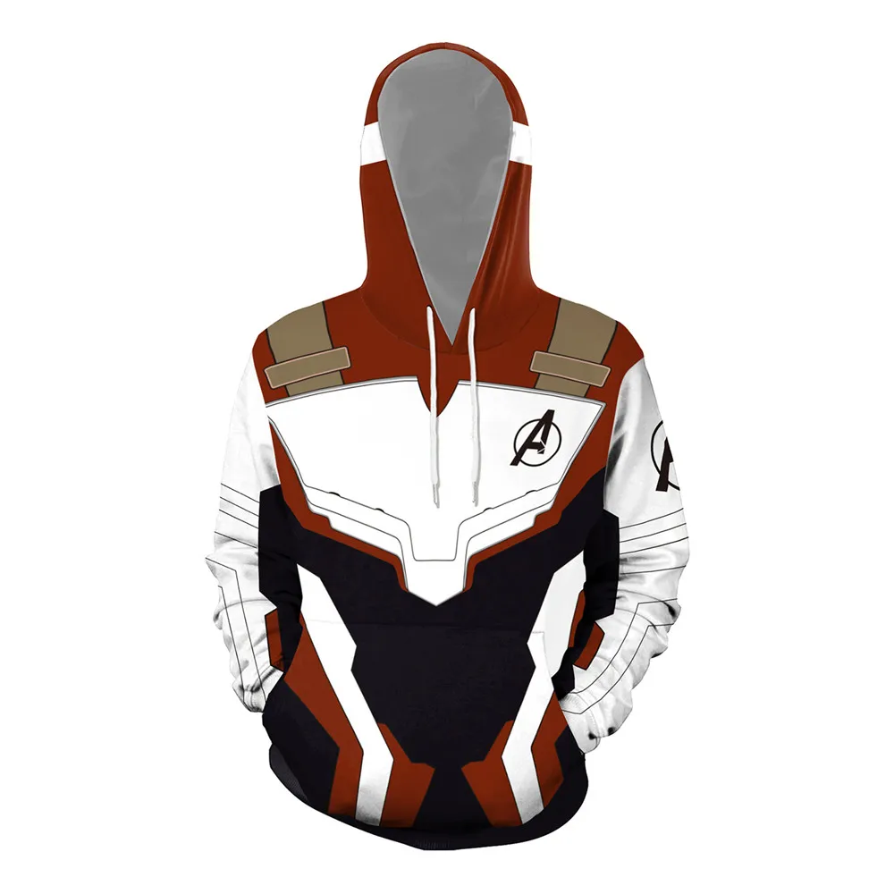 2019 New Men Unisex Avengers Endgame Quantum Realm 3D Hoodie Movie Cosplay Costume Superhero Iron Man Hoodies