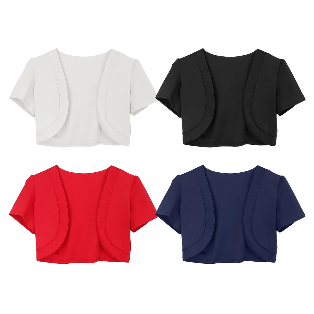 

Summer Women Fashion Crop Top Shirt Solid Color O-Neck Short Sleeve T-shirt Women Casual Tees Multi Color