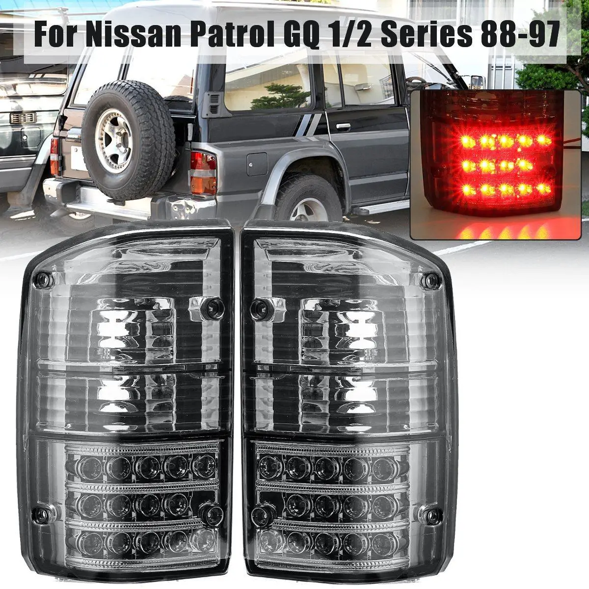 Для Nissan Patrol GQ 1/2 серии 1988 1989 1990 1991 1992 1993 1994 1995 1996 1997 пара задний светильник тормозной фонарь заднего фонаря