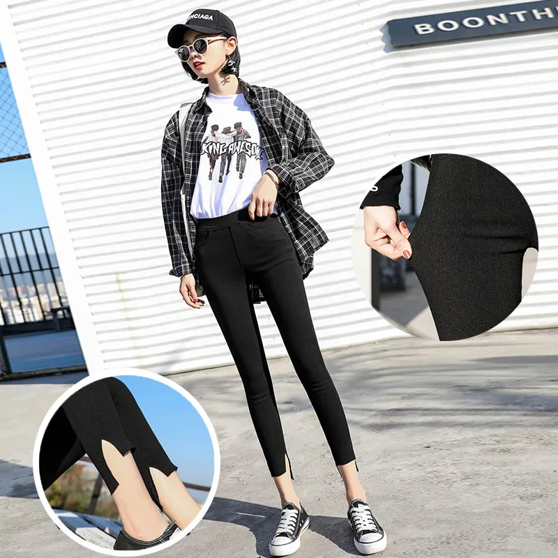 Loyalget 2019 New Black Women Pencil Pants Casual Elastic Waist Skinny Trousers Plus Size Big Stretch Office Lady Pants Loyalget 2019 New Black Women Pencil Pants Casual Elastic Waist Skinny Trousers Plus Size Big Stretch Office Lady Pants