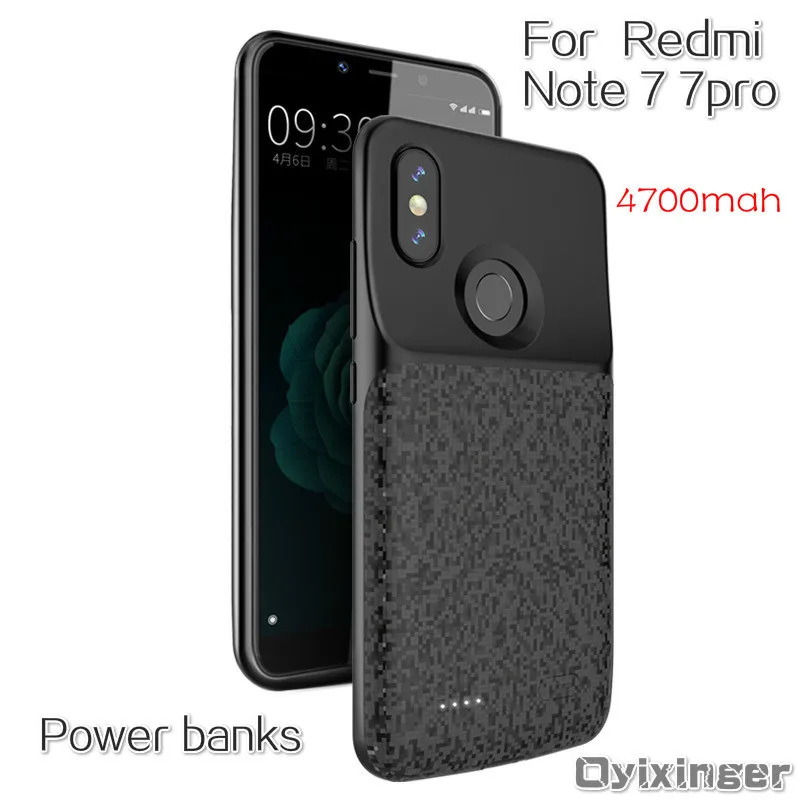 

2019 New Back Clip Battery Phone Charger For Redmi Note 7pro 7 Move Power Supply Battery Shell Bank Power Cases For Redmi Note7