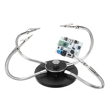 Шт. 1 шт. 4 руки Полный алюминиевый сплав паяльная станция ЧПУ база PCB приспособление Универсальный странные третьей стороны сварочные инструменты