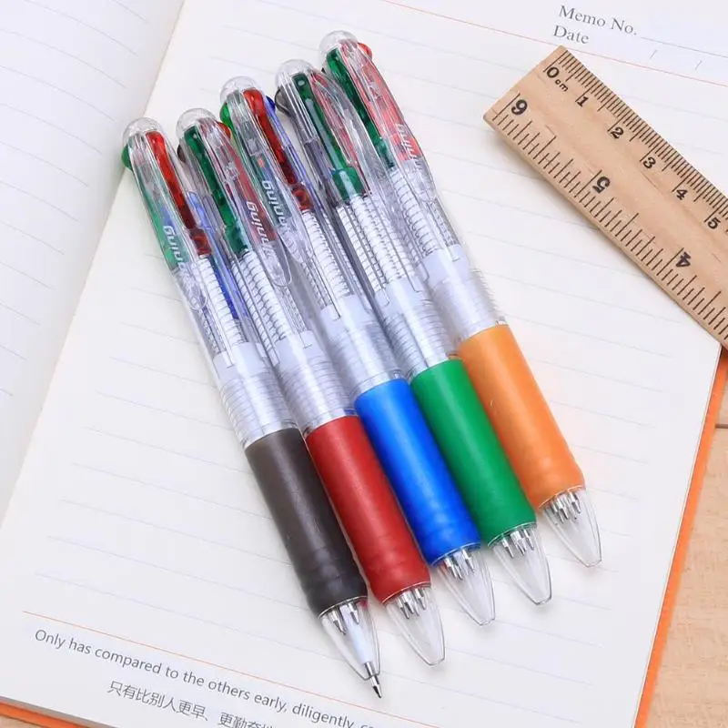 

12Pcs 4 Colors Red Blue Black Ball Point Ballpoint Pen For Writing School Office Supplies stationery learning supplie