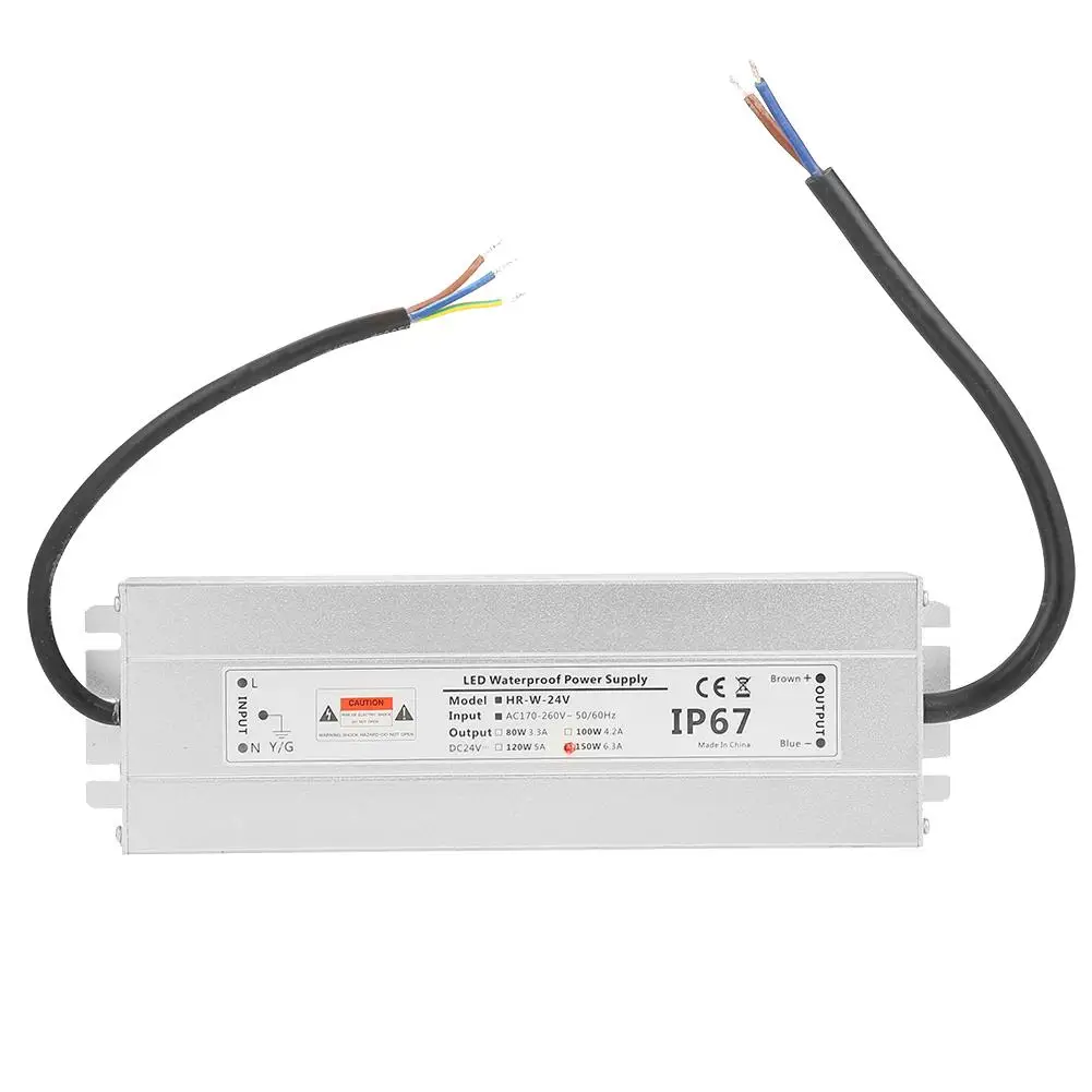 

24V 150W 6.25A LED Light Strip Power Supply IP67 Waterproof LED Driver Transformer Wholesale .