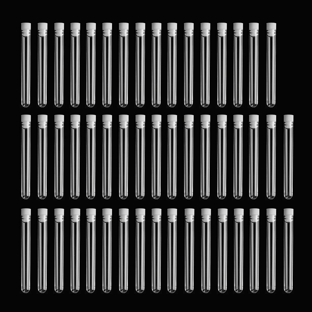 Kicute 50 шт./упак. переоценивают 12x100 мм прозрачный лабораторный прозрачный Пластик Тесты трубы флаконы с пуш-ап шапки школы лабораторное оборудование