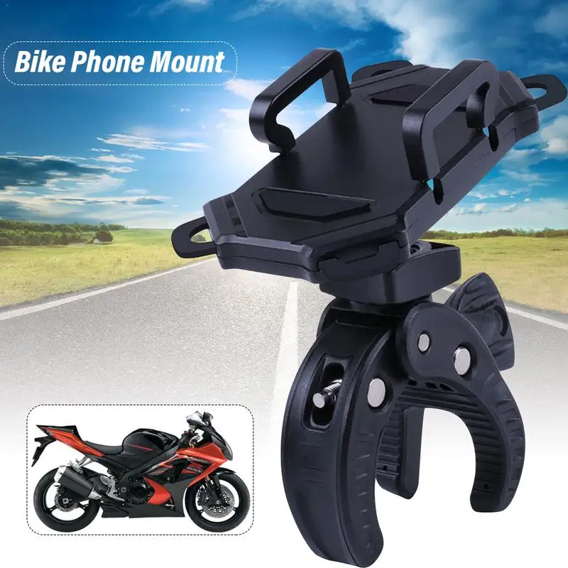 

Phone Mount Cell Phone Holder Universal Motorcycle Handlebar Rack 360 Rotation Adjustable Anti-Shake Bands For All Smart Phone