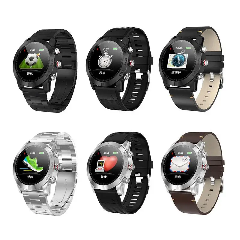 

Smart Watch Fashionable Heart Rate Monitor Information Reminder Waterproof Multi Sport Mode Bracelet Strap Optional Black