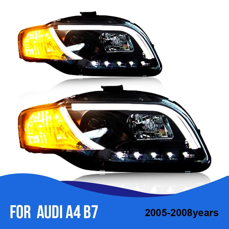 Roadot светодиодные hid лампы головного света для Audi A4 B7 2005 2008 дневные ходовые огни