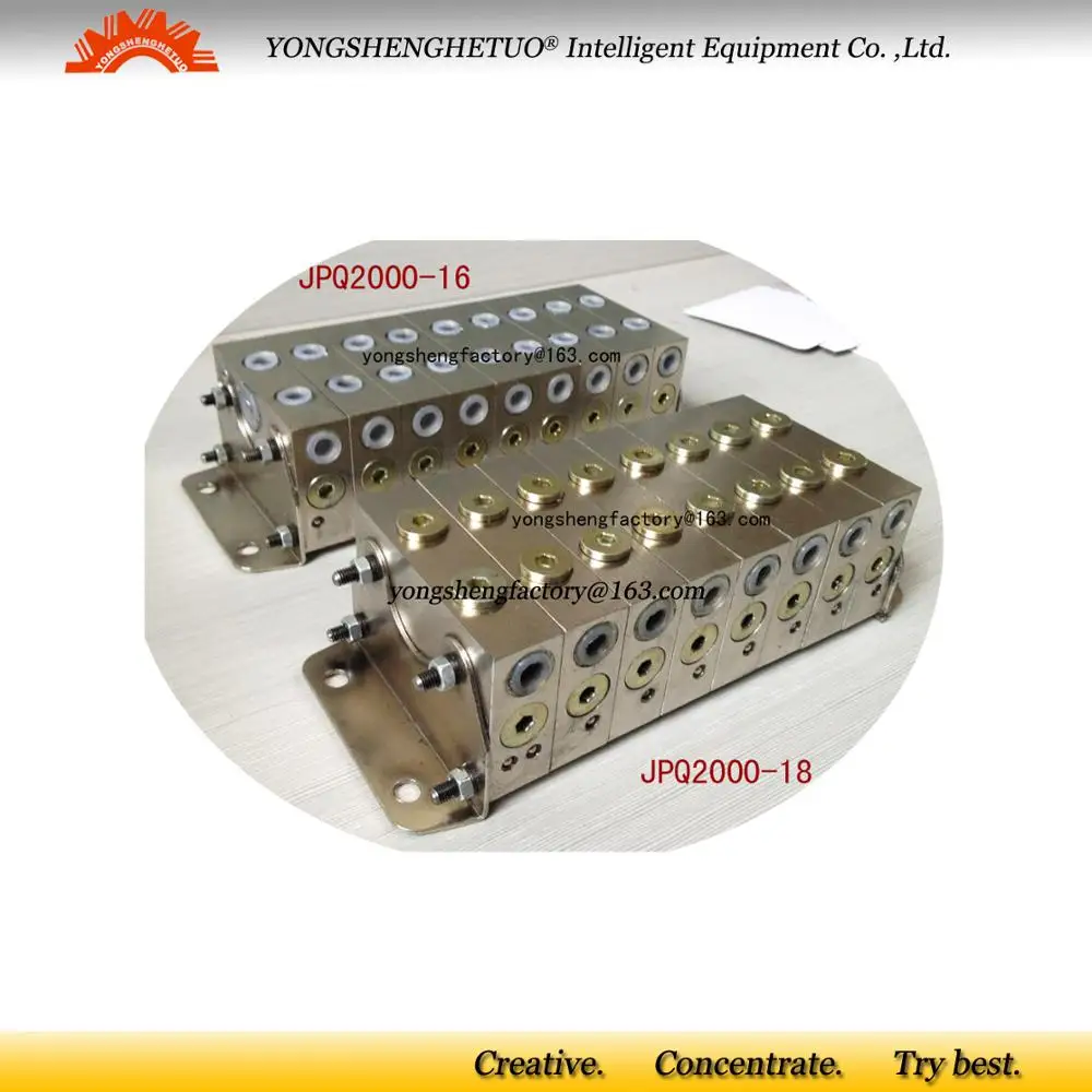 

Progressive feeder block Resistance grease distributor lubrication separator valve 0.16cc/cyc 18 outlet JPQ-2000-18
