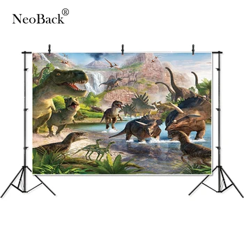

Thin Vinyl dinosaur mountain lake volcano kids baby children Photography Backgrounds professional indoor studio Photo Backdrops