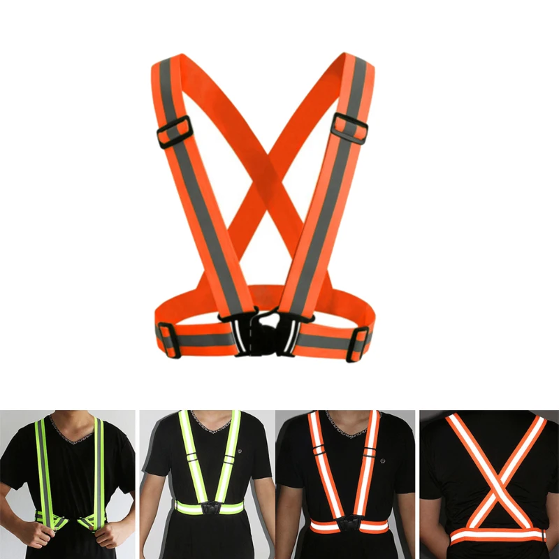 

Adjustable Safety Security High Visibility Higher Flexibility Nylon Reflective Vest Gear Stripes Jacket