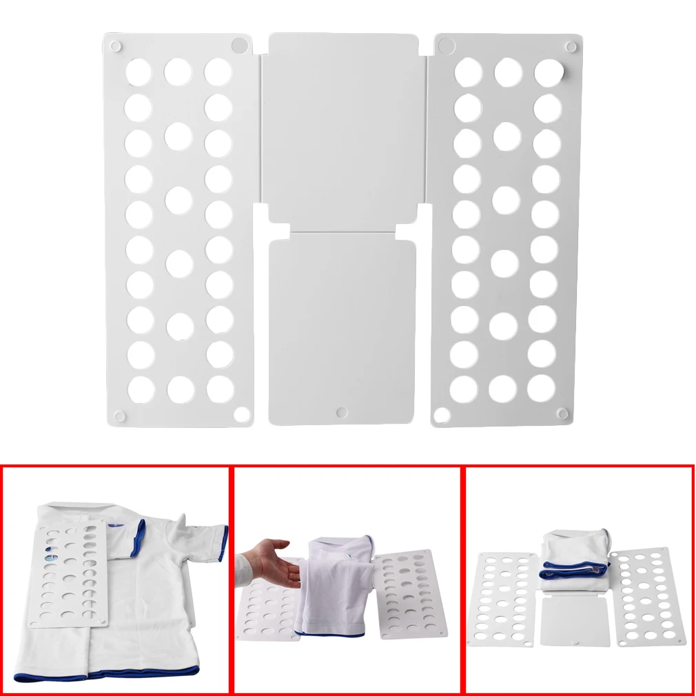 

2 Sizes Magic Clothes Folder T Shirts Jumpers Organiser Fold Laundry Quick Clothes Folding Board Clothes Holder