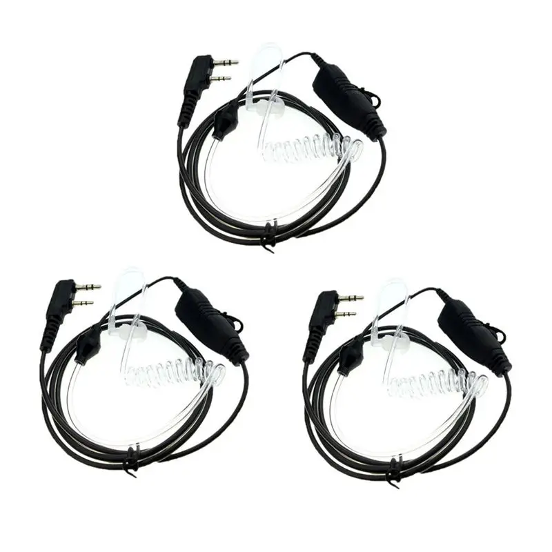 3 Pcs2 Pin Акустическая трубка наушник гарнитура микрофон и Ptt Совместимость для Baofeng