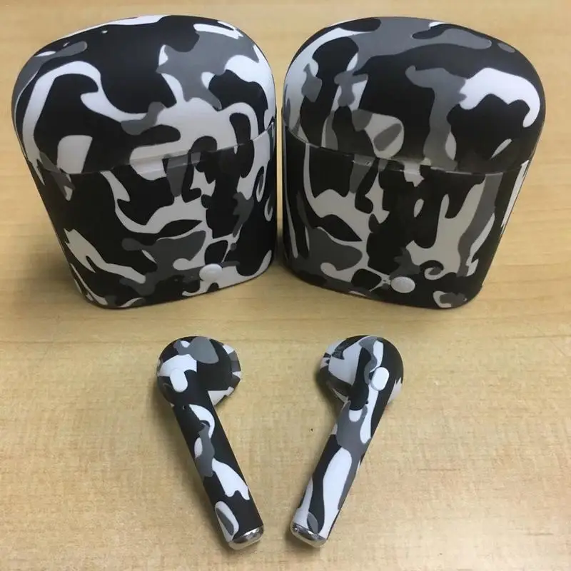 Мини Bluetooth наушники Handsfree стерео музыка Tws Camo вкладыши умные аудио подсказки для 2