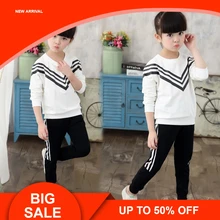 New Girls Sets 2019 Spring Autumn Baby Girls Clothing Sports Sweater +Pants 2Pcs Sets Suit Children Girls Clothing Sets 5 -13Y New Girls Sets 2019 Spring Autumn Baby Girls Clothing Sports Sweater +Pants 2Pcs Sets Suit Children Girls Clothing Sets 5 -13Y
