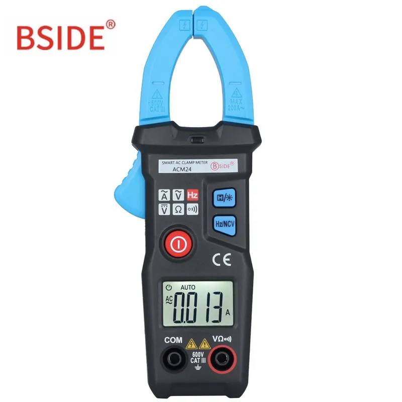 

BSIDE ACM24 Digital Clamp Meter Professional Multimeter AC Current Voltage Resistance Measuring Multi Tester