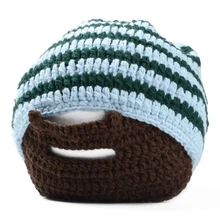 HTHL-ручные вязаные изделия крючком шапка для бороды маска велосипедиста Лыжная Кепка Римский рыцарь Осьминог крутые забавные шапочки подарок(синий и зеленый