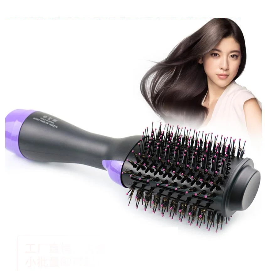 

2 in 1 Multifunctional Hair Dryer & Volumizer Rotating Hair Brush Roller Rotate Styler Comb Styling Straightening Curling Iron