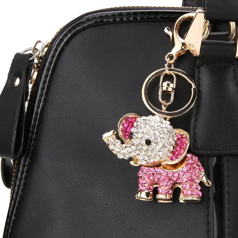 Модный брелок с кристаллами Lucky Elephant автомобильная сумка со стразами
