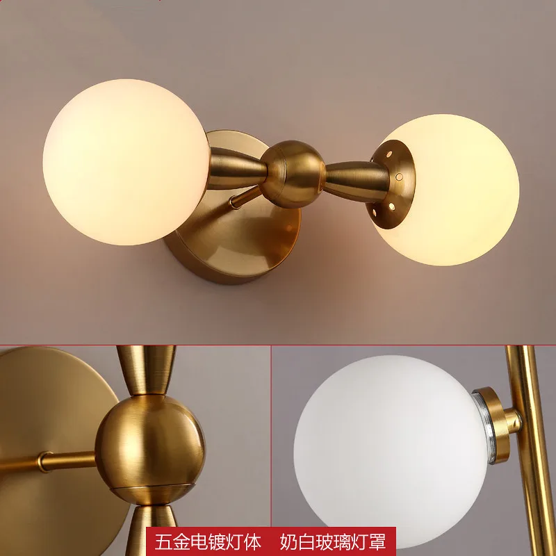 الحديثة Led داخلي مصباح حائط الزجاج عاكس الضوء ل الممر درج تركيبات السرير الحمام الغرور أضواء الإنارة الشمعدان