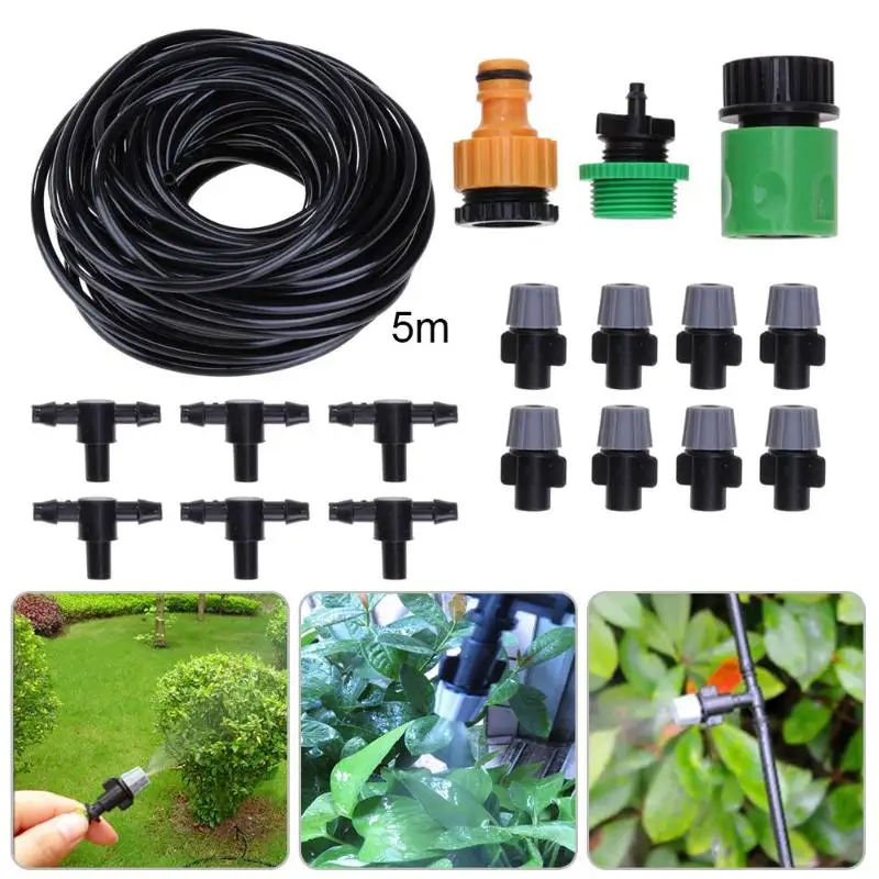 

Garden Automatic Drip Irrigation Set DIY Adjustable Automatic Micro Drip Irrigation System Garden Hose Flower Lawn Watering
