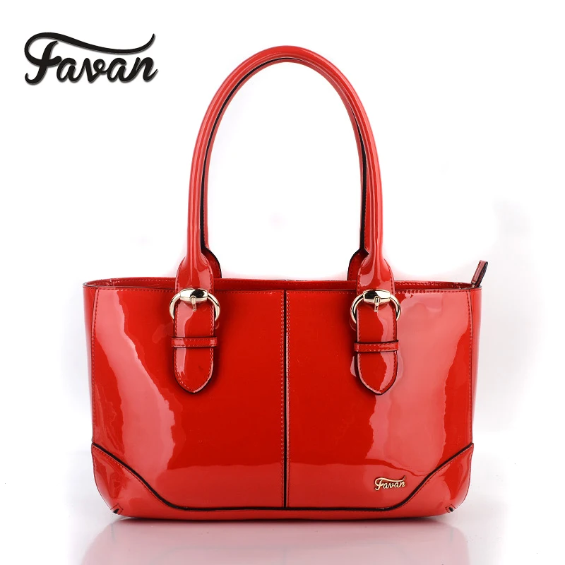 

Women Bag Patent Leather Handbag Brand Designer Handle tote bag soft casual Female Shoulder Bags