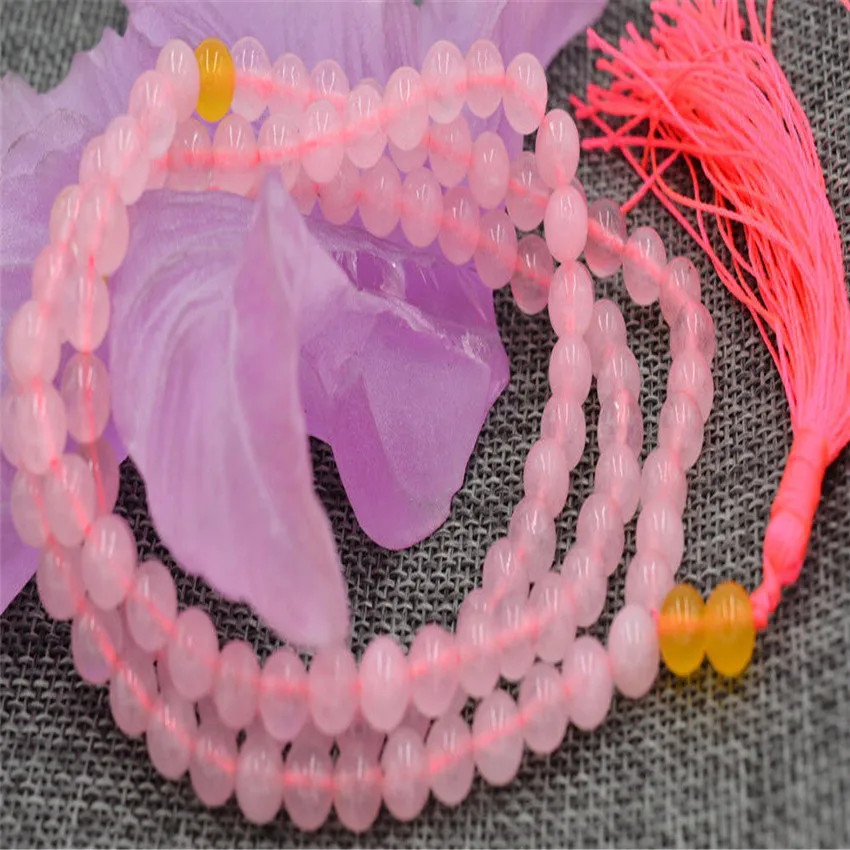 6 мм розовый Кристальный браслет Lucky mala необычный буддизм новый Chakas Bless Sutra Горячая