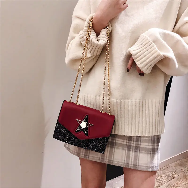 

Women Bags Designer Luxury Handbags Leather Gold Chains Ladies Flap Shoulder Bag Women Crossbody Bags Brand Fashion Handbag Sac