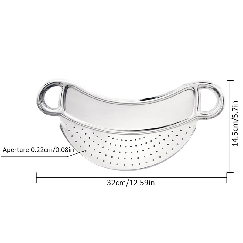 Stainless Steel Pot Strainer Drainer Handle Water Filtering Rack Rice Washing Sieve Tool Kitchen Gadgets Tools