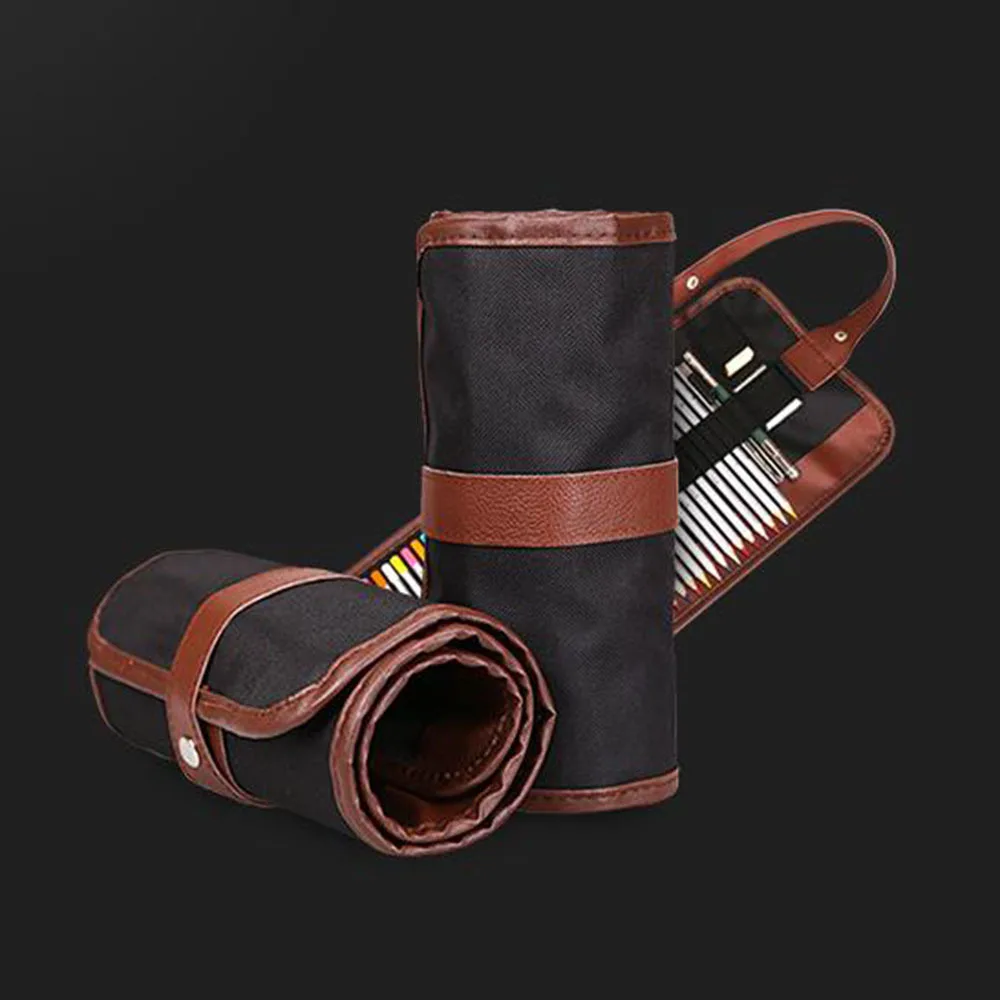 

NEW 72 Holder Colored Bag Art Professional Canvas Roll School Pencil Case Storage Escolar Estuche Box Stationery Affordable