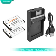 Bonacell NP-45, NP-45A NP-45S NP45, NP45A LI40B Батарея + ЖК-дисплей Зарядное устройство для Fujifilm FinePix Z30, Z10fd, Z250fd, Z110, Z700EXR, J10 L10