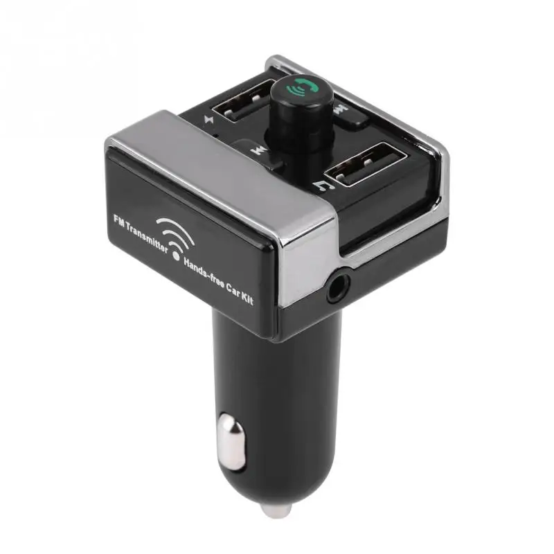 

Wireless BT FM Transmitter MP3 Music Player Hands-free Car Kit Dual USB Charger Support TF Card Black Color MP3 Player Universal