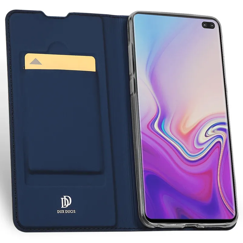 Чехол для Samsung S10 кожаный флип кейс Plus чехол кошелек телефона DUX DUCIS Оригинальный