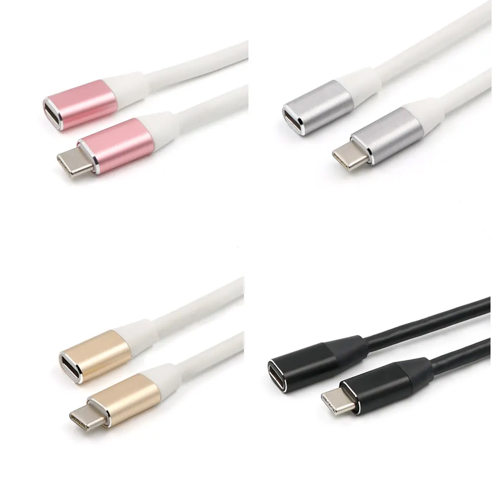 5 Colors 1M USB Type C Extension Cable USB 3 1 Data Video Cable USB C