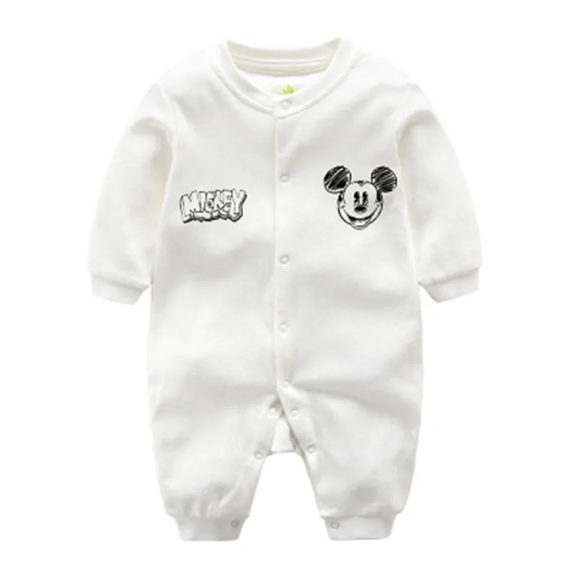 Disney Baby Cartoon Onesies Spring Autumn Clothes For Baby Girl Boy Newborn 100 Cotton Clothes Romper For 0 12 Months Baby Rompers Aliexpress