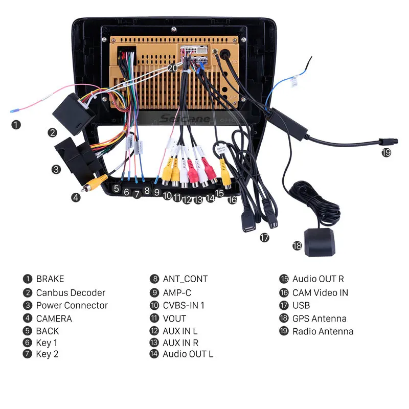 Excellent Seicane Quad core GPS Navigation Radio Android 7.1/8.1 for 2012 2013 2014 2015 VW Volkswagen SAGITAR Car Unit Player TV tuner 4