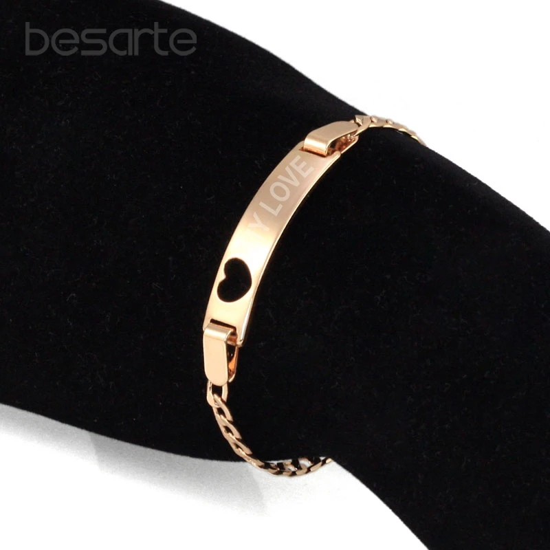 Браслет на руку с надписью MY для браслетов младенцев Heart 16 см|gold armband|baby braceletwomen