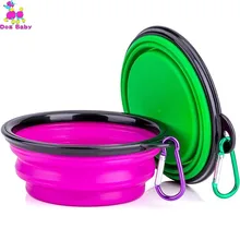 Pet Cat Dog Bowl Folding Collapsible Silicone Puppy Doggy Feeder Water Food Container Foldable Style Free Shipping