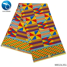 LIULANZHI африканская ткань с принтом, африканская ткань с восковой печатью, Анкара, африканская ткань из полиэстера, восковые ткани, 6 ярдов, MX13L348-356