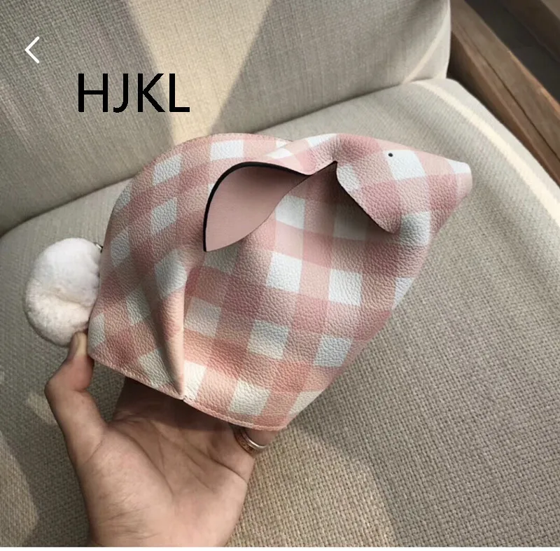 

2018 New Leather Rabbit Bag Messenger Bag Pink Cute Bag Small Crowd Bags for Women 2018 Clutch Handbags Women Famous Brands