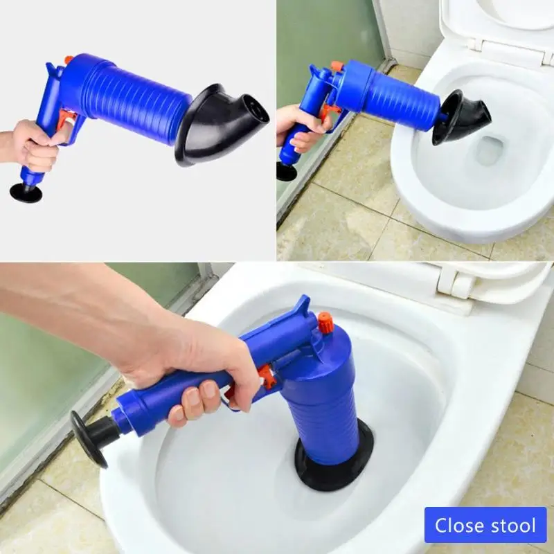 Hot Air Power Drain Blaster Gun With High Pressure And Cleaner Pump For Toilets Showers Bathroom
