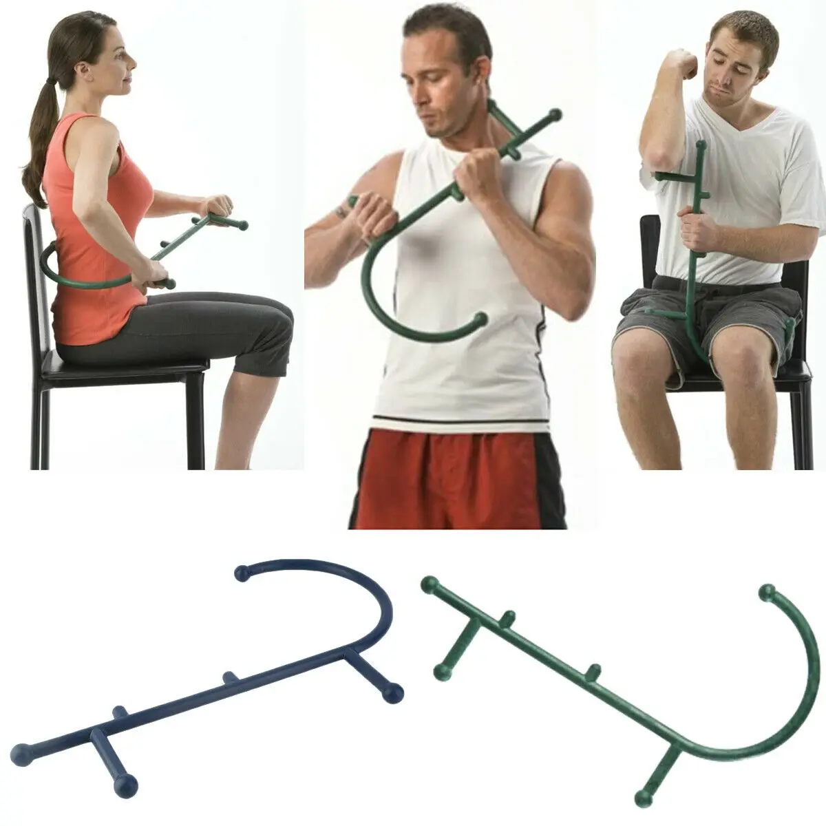 

New Back Neck Body Massager Self Massage Muscle Deep Pressure Trigger Point Tool
