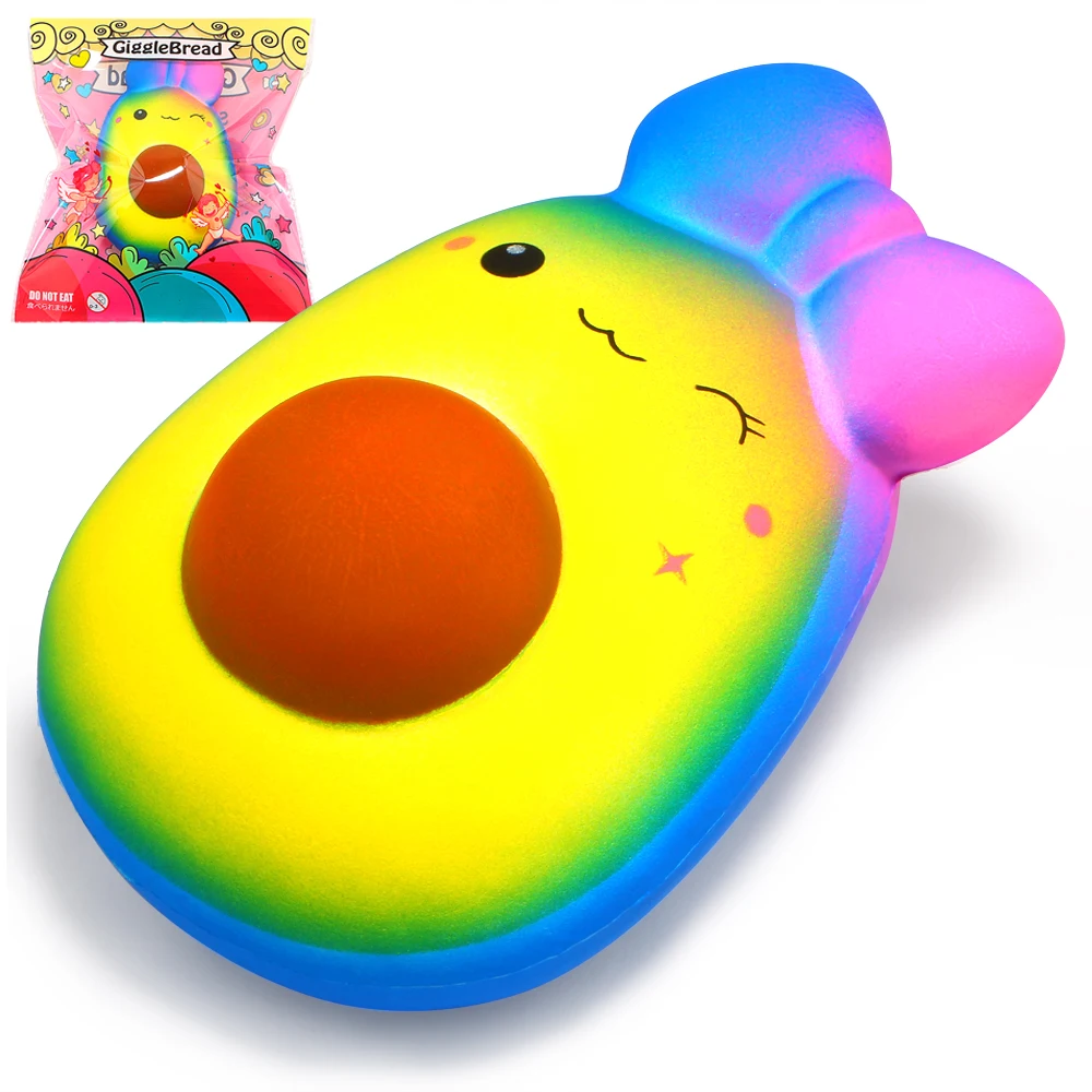 

Jumbo Squishy Kawaii Fruit Avocado Squishies Slow Rising Cream Scented Squeeze Toy Original Package
