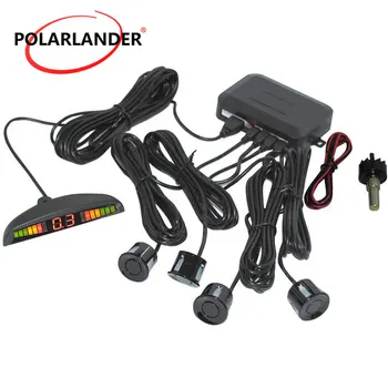 

22.5mm 12V Car LED Parking Sensor Kit Backup Radar Monitor System for all cars Reverse Assistance Display 4 Sensors